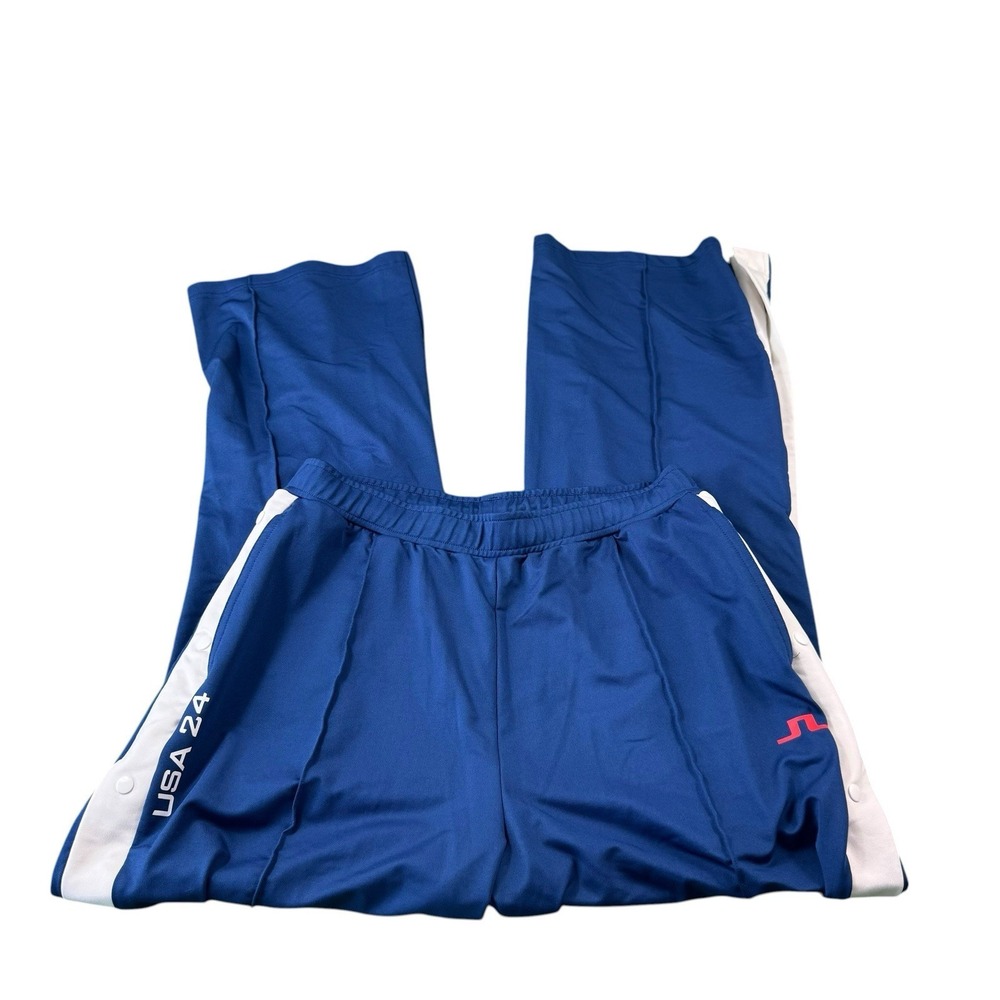 J.Lindeberg Blue White Team USA Track Snap Off Pant Size Large
